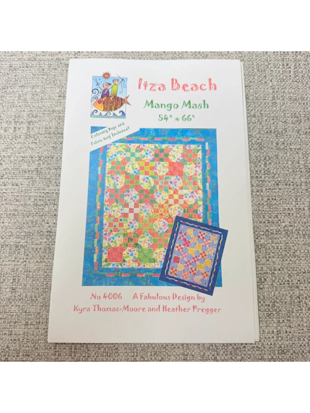 Iza Beach Mango Mash Quilt Pattern 4006 Kyra Thomas-Moore Heather Pregger 54x66